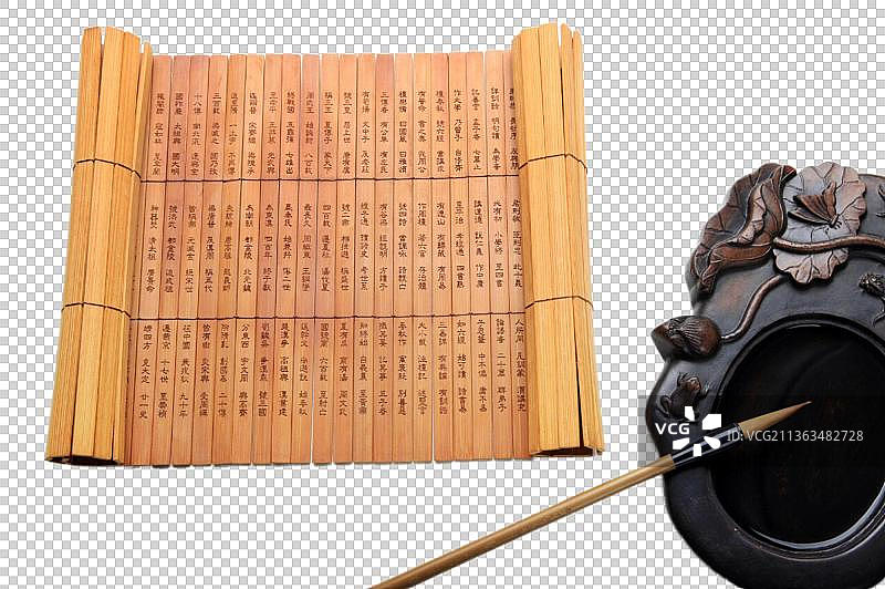 静物竹简图片素材