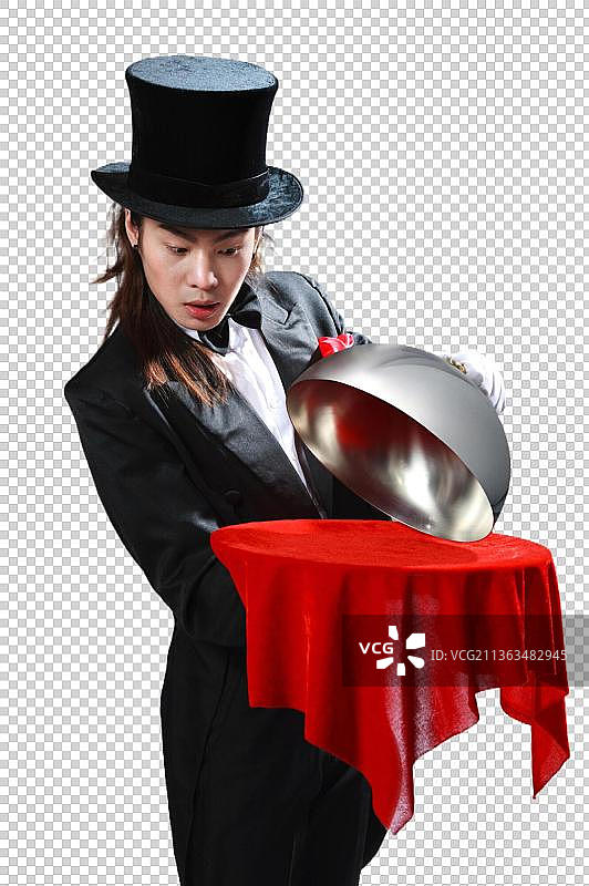 东方男人表演魔术图片素材