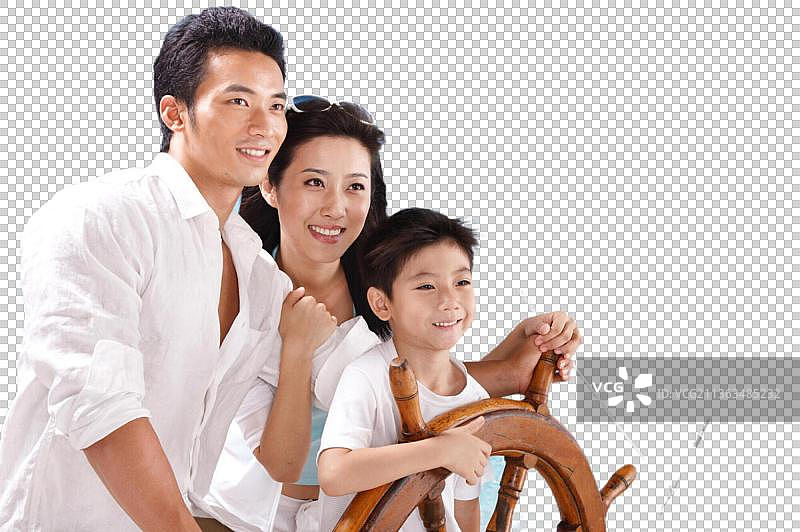 东方人海滩休闲生活图片素材