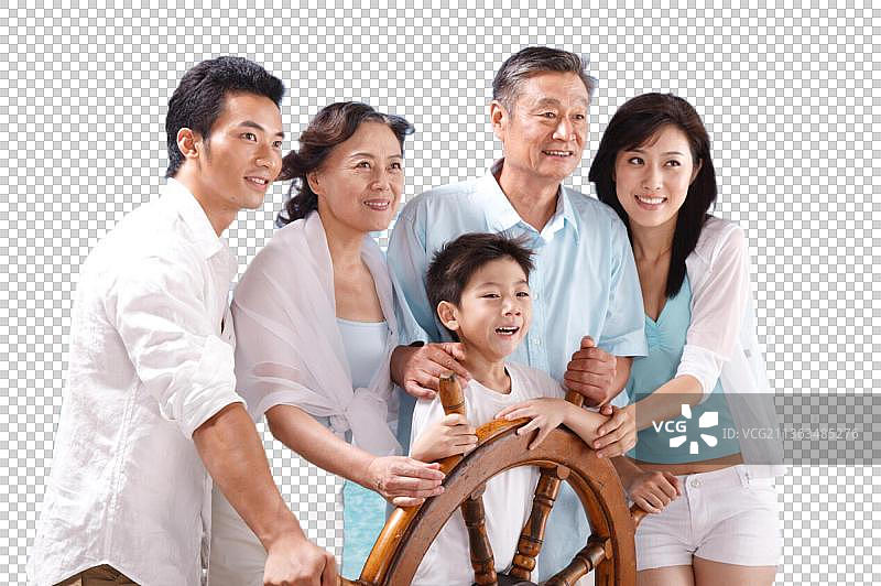 东方人海滩休闲生活图片素材