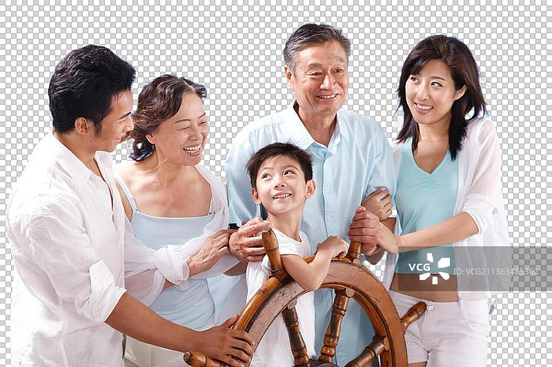 东方人海滩休闲生活图片素材