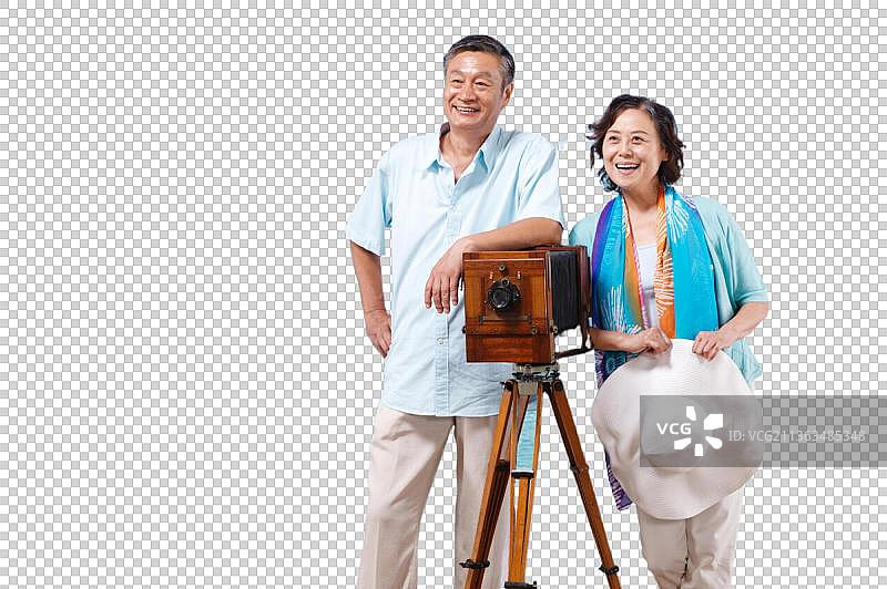 东方人海滩休闲生活图片素材