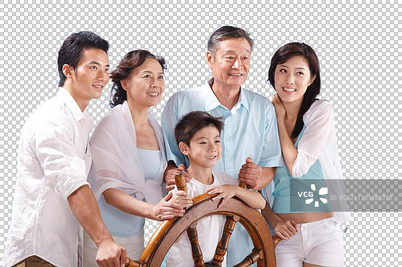 东方人海滩休闲生活图片素材