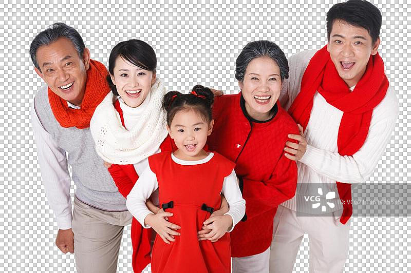 东方家庭贺新年图片素材