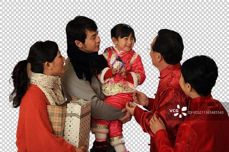 东方家庭过年图片素材