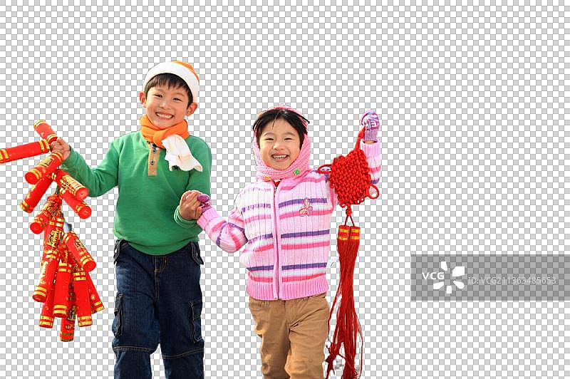 东方儿童过年图片素材