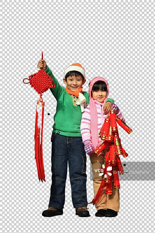 东方儿童过年图片素材