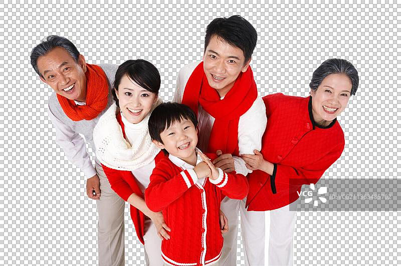 东方家庭贺新年图片素材