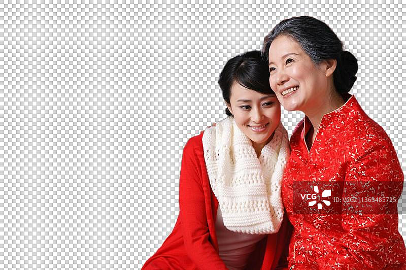 东方家庭过年图片素材