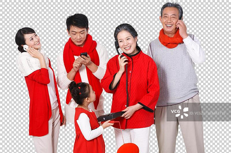 东方家庭过年图片素材