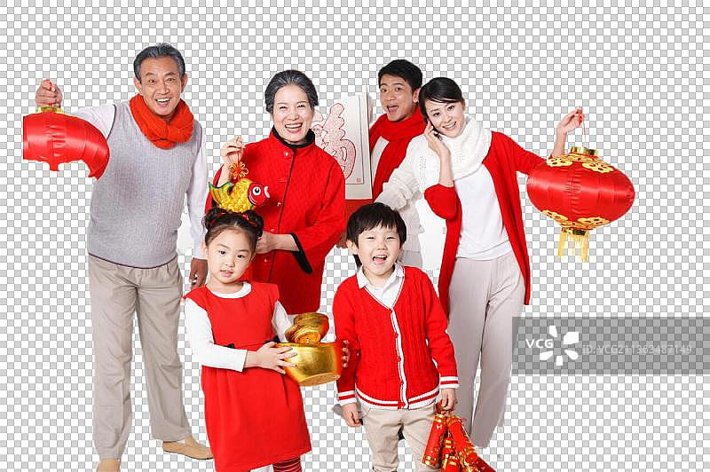 东方家庭过年图片素材