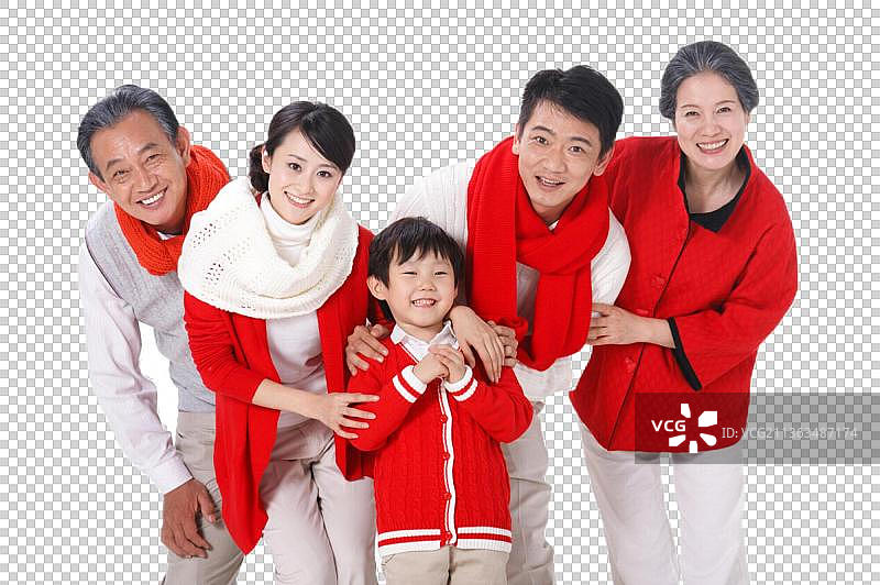 东方家庭贺新年图片素材