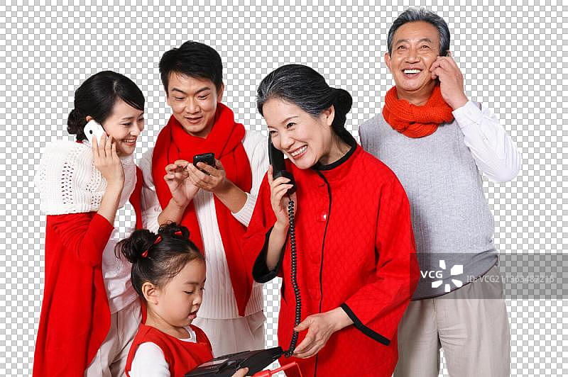 东方家庭过年图片素材