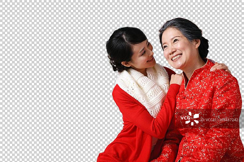 东方家庭过年图片素材