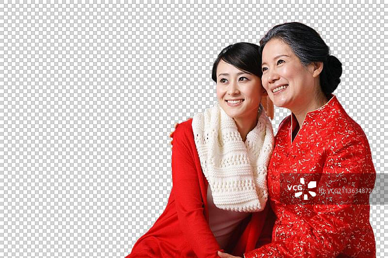 东方家庭过年图片素材