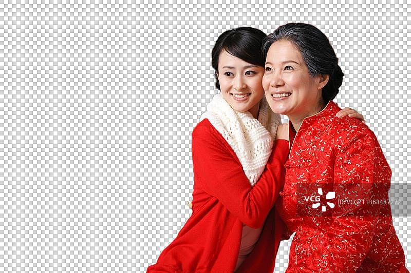东方家庭过年图片素材