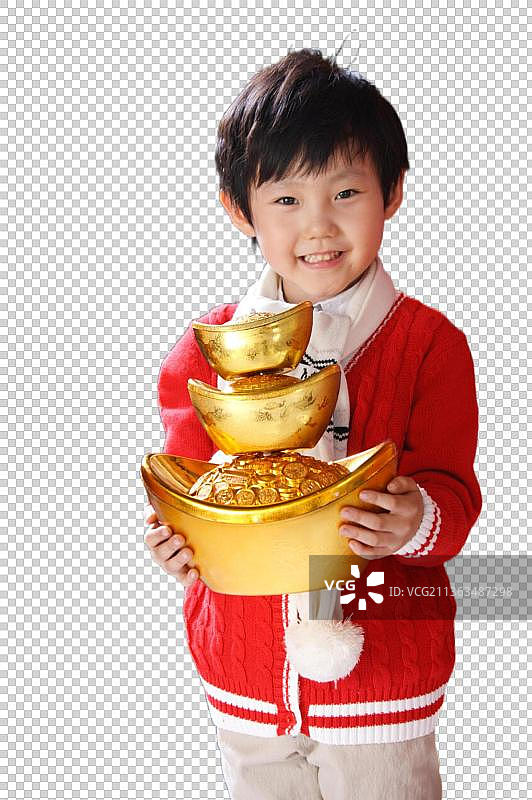 东方儿童过年图片素材