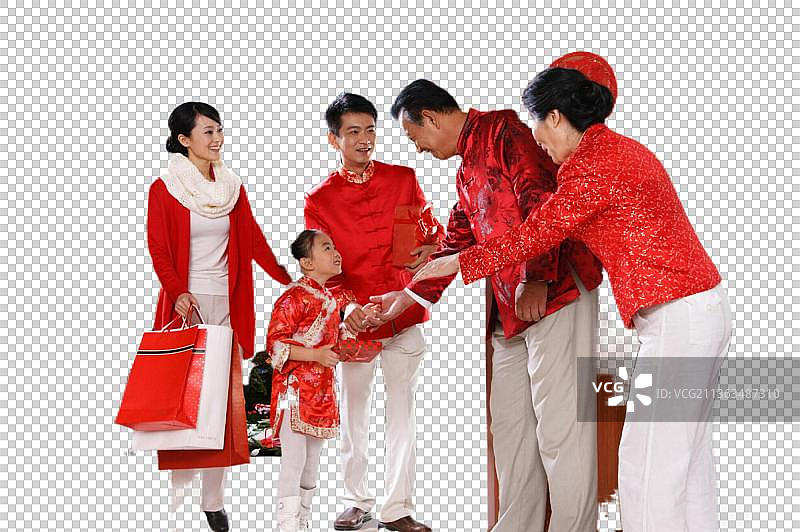 东方家庭过年图片素材