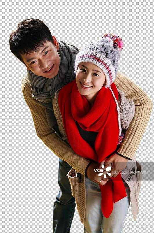 东方情侣户外郊游图片素材