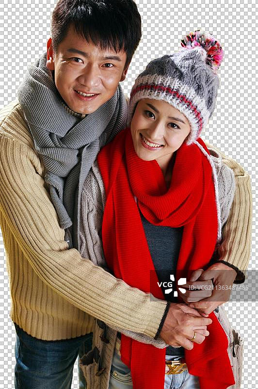 东方情侣户外郊游图片素材