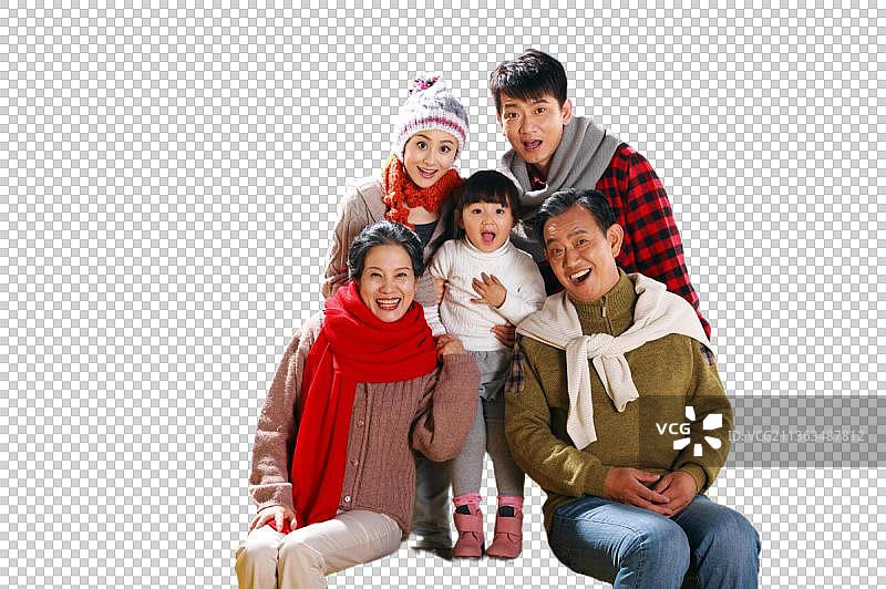 东方家庭户外郊游图片素材