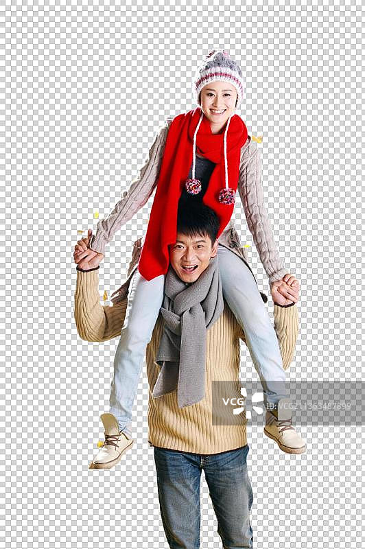东方夫妇户外郊游图片素材
