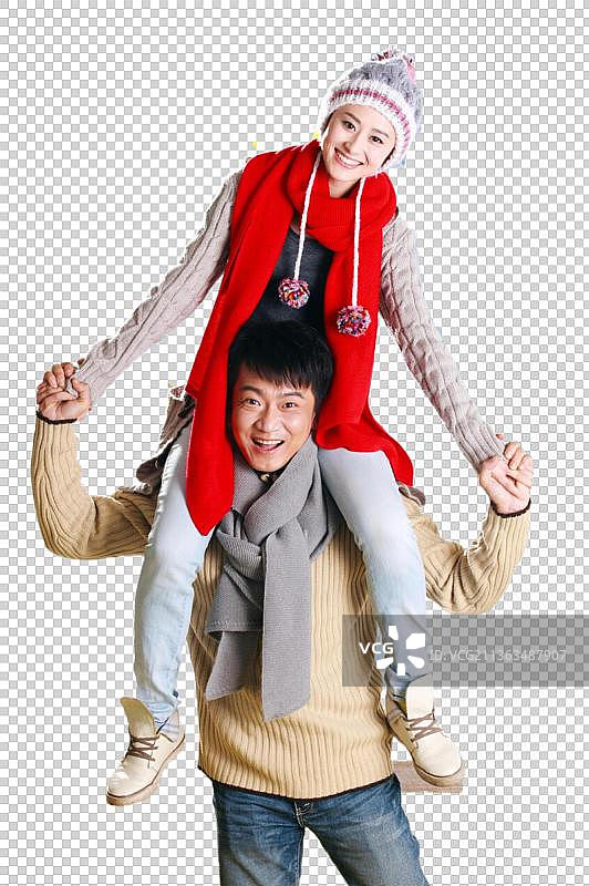 东方夫妇户外郊游图片素材