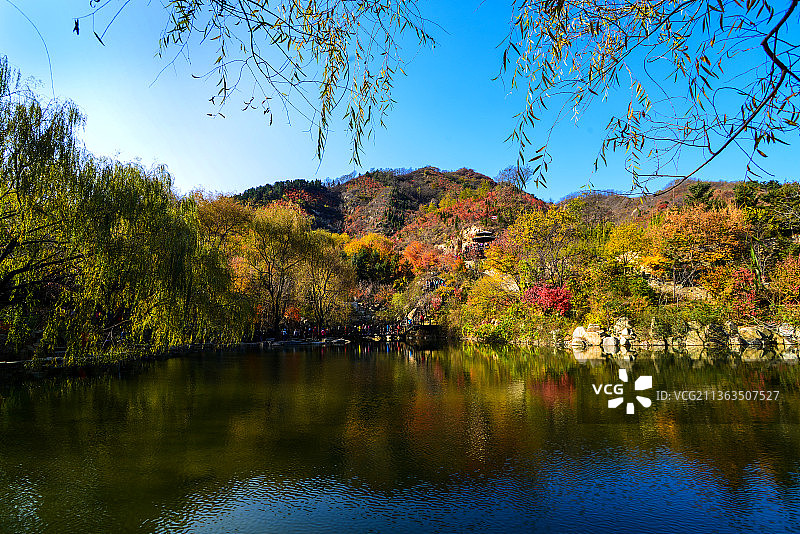 济南九如山的秋天图片素材