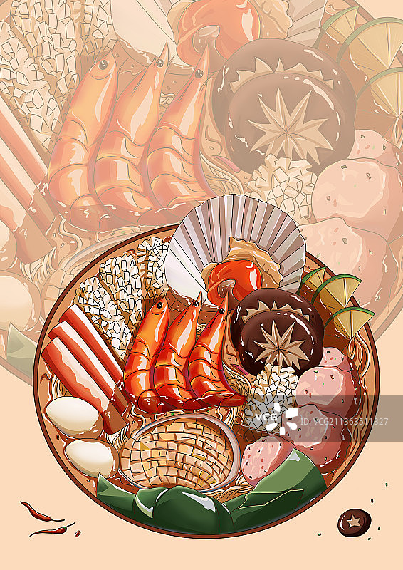 美食海鲜面图片素材