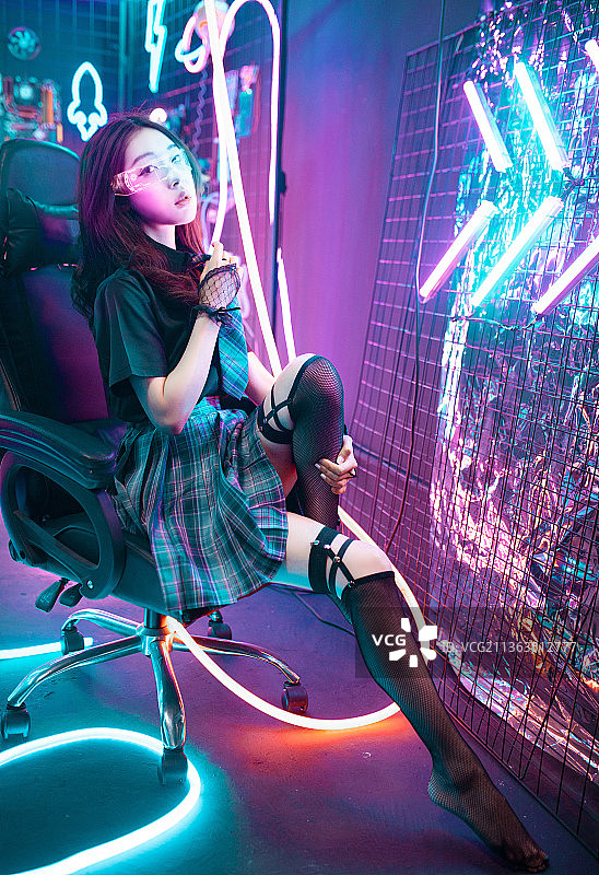 电竞少女图片素材