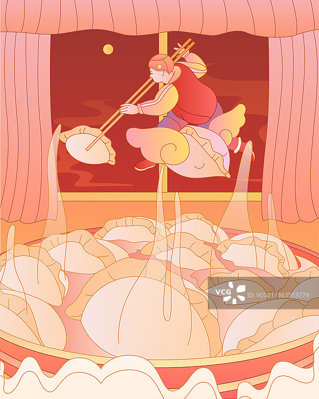 节日吃饺子图片素材