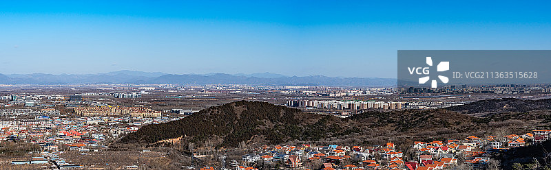 眺望海淀温泉镇山后新区远景图片素材