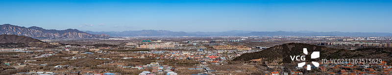眺望海淀温泉镇山后新区远景图片素材