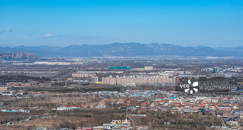 眺望海淀温泉镇山后新区远景图片素材