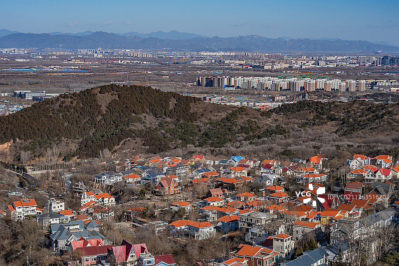 眺望海淀温泉镇山后新区远景图片素材
