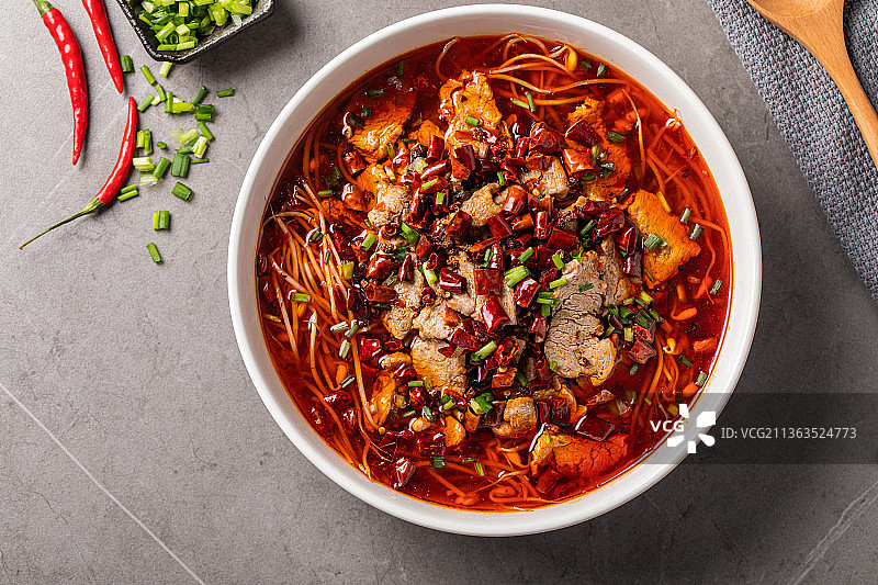 川菜水煮肉片图片素材