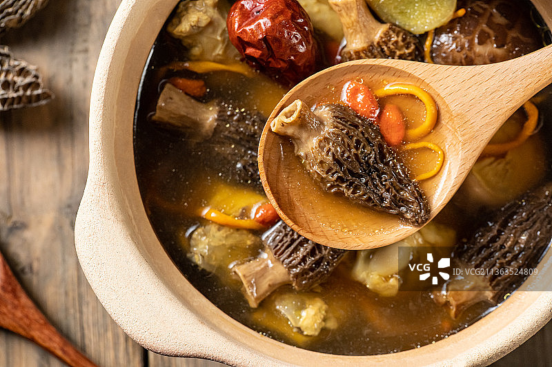 滋补食材羊肚菌图片素材