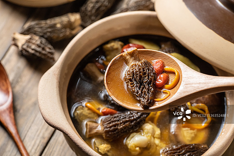 滋补食材羊肚菌图片素材