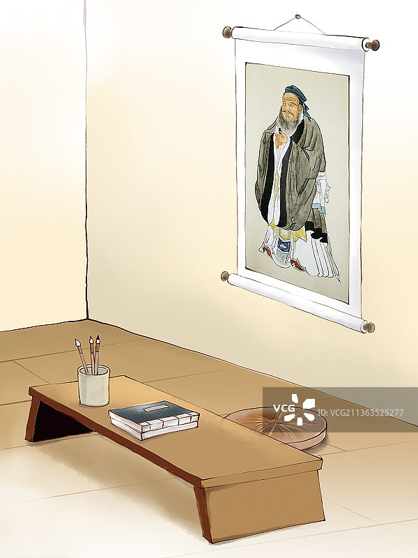 书房一角图片素材