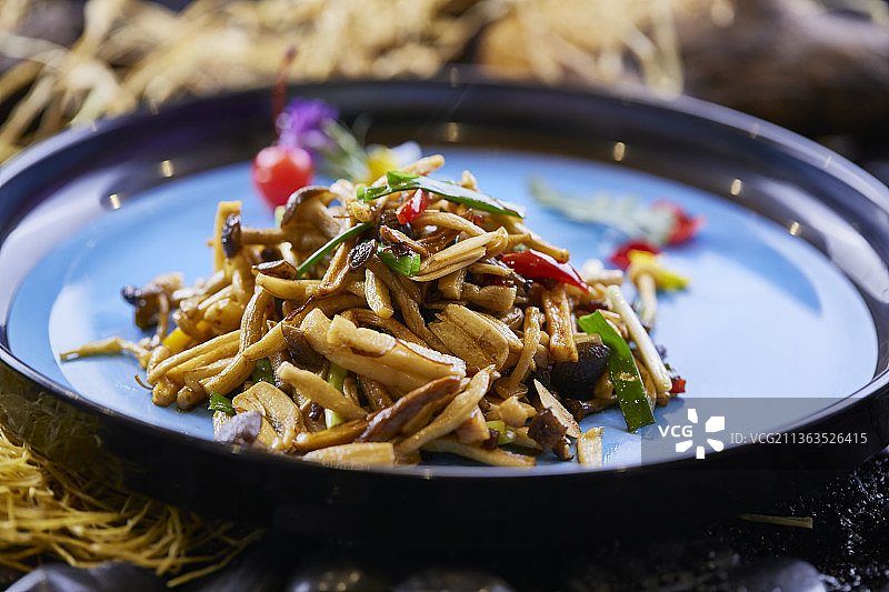 小炒杂菌（杏鲍菇 白玉菇 茶树菇 鸡枞)图片素材