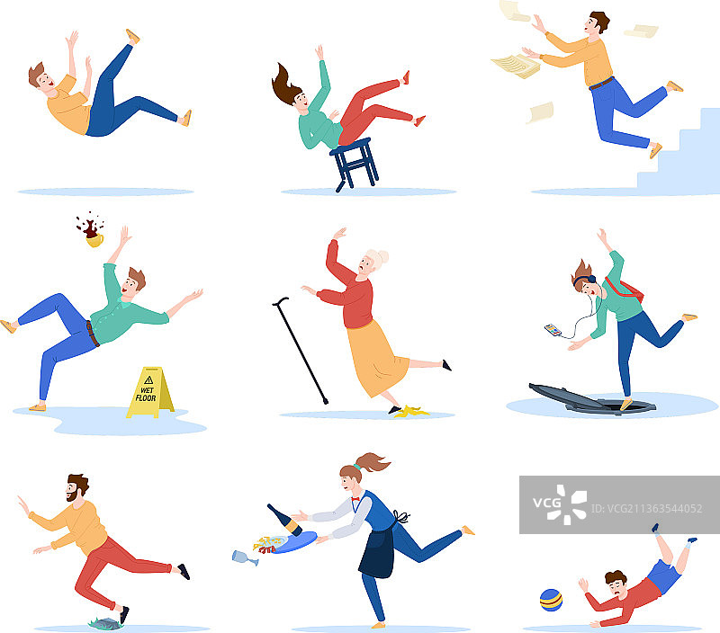 掉落的人群图片素材