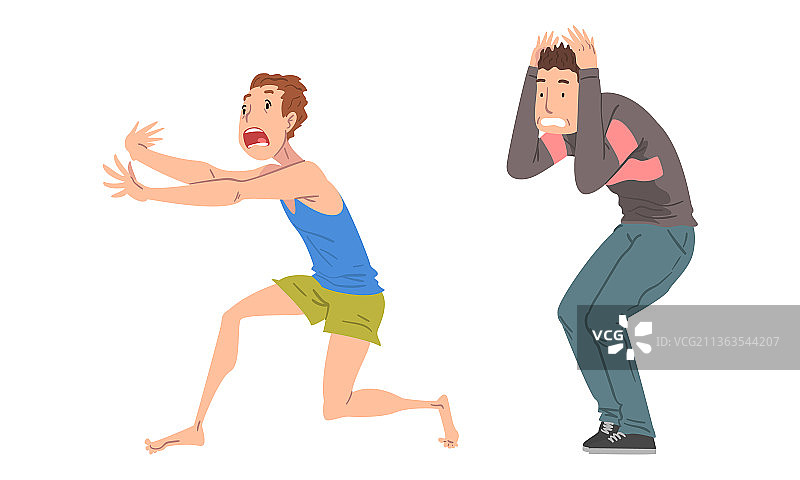 惊慌失措的男子图片素材