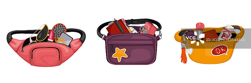 腰包图标集合图片素材