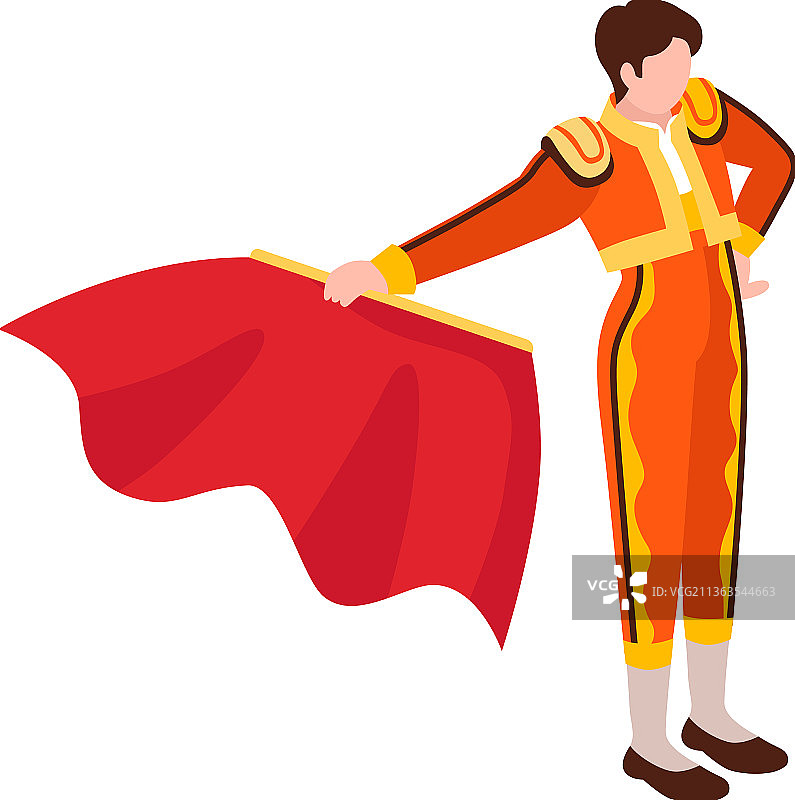 斗牛士2.5D构图图片素材