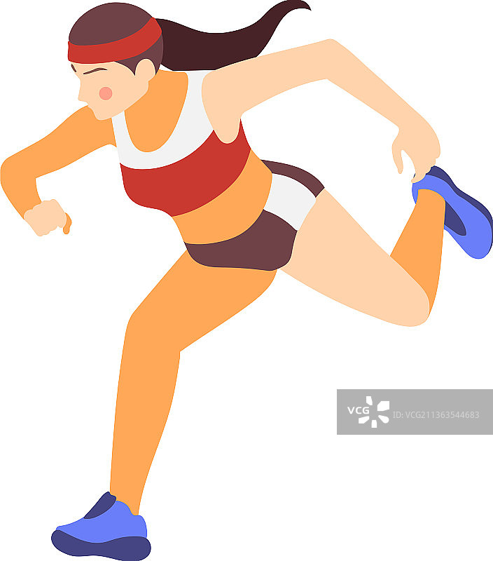 奔跑跳跃的女子图片素材