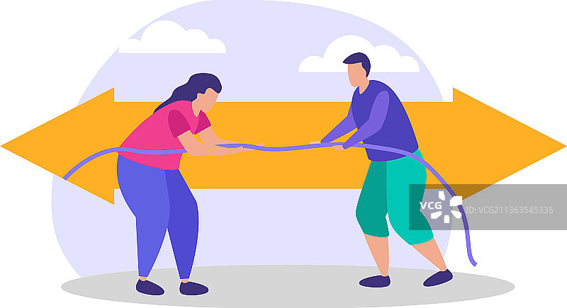 商务拔河比赛构图图片素材