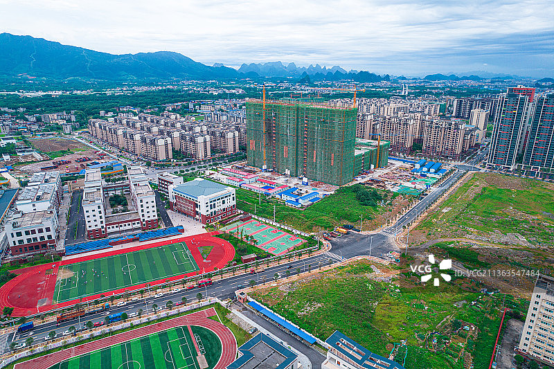桂林叠彩区八里街城市建筑图片素材