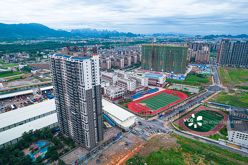 桂林叠彩区八里街城市建筑图片素材