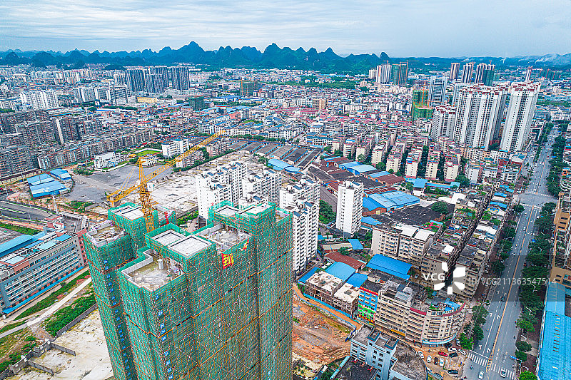 桂林叠彩区八里街城市建筑图片素材