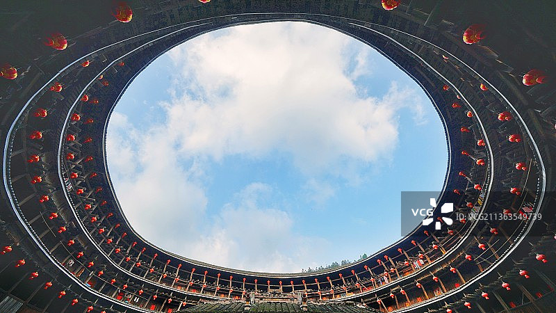 天眼 福建漳州土楼图片素材